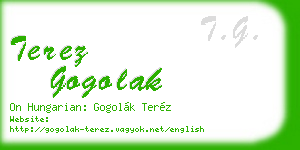 terez gogolak business card